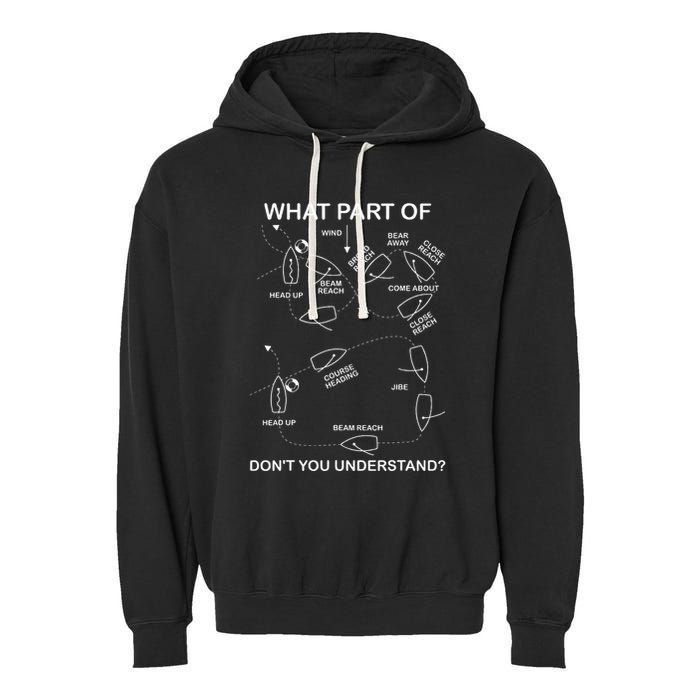 Man Overboard Prodcedure Sailing Ship Sailor Garment-Dyed Fleece Hoodie