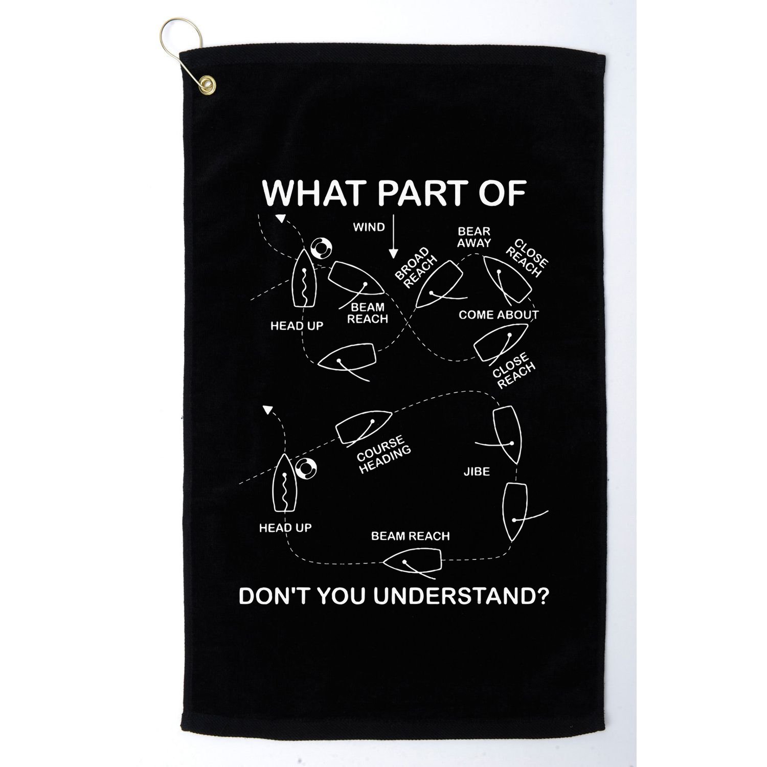 Man Overboard Prodcedure Sailing Ship Sailor Golf Towel