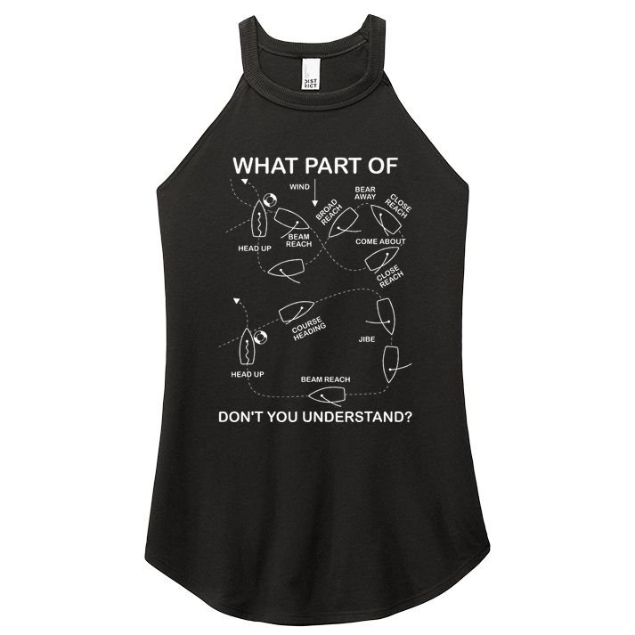 Man Overboard Prodcedure Sailing Ship Sailor Women's Perfect Tri Rocker Tank
