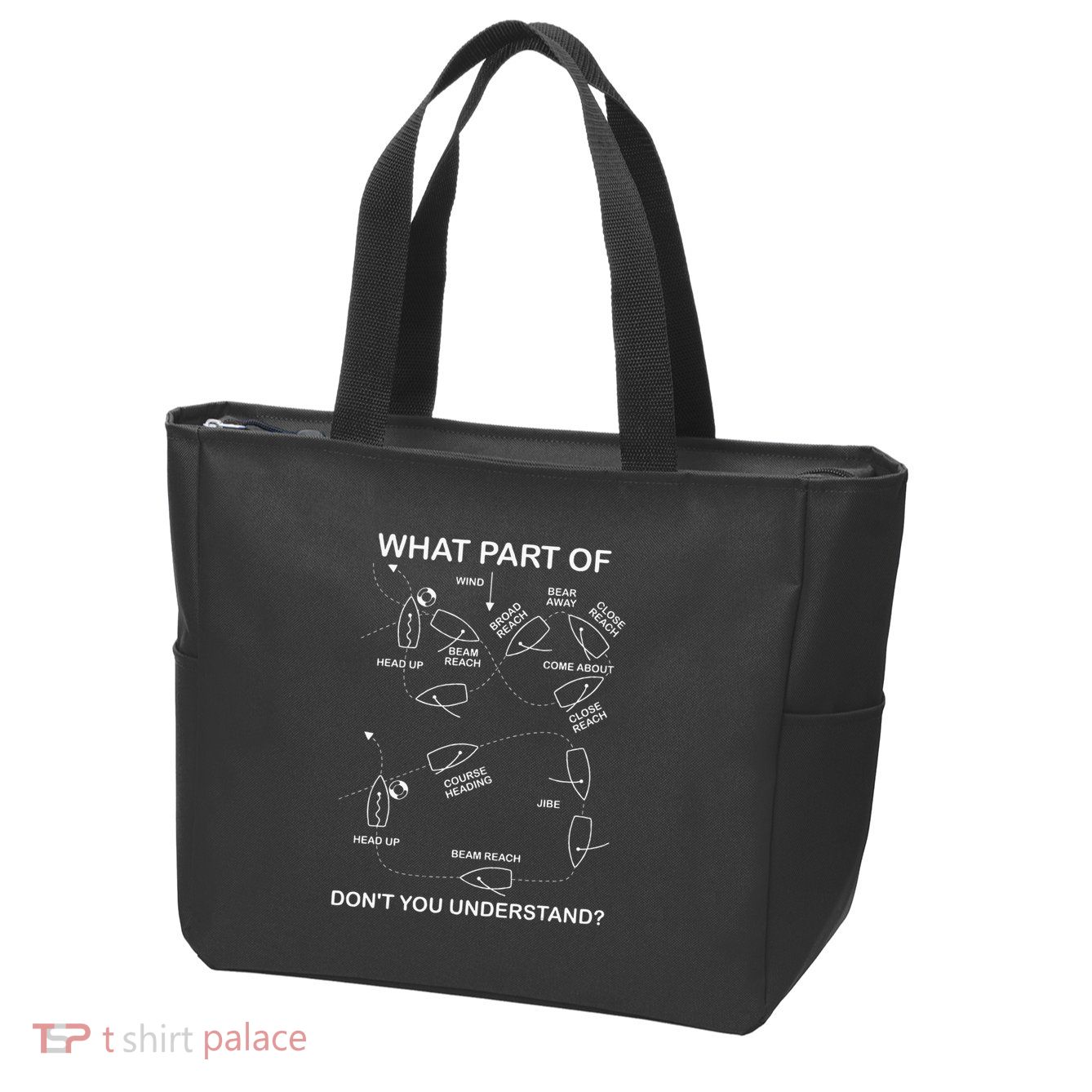 Man Overboard Prodcedure Sailing Ship Sailor Zip Tote Bag