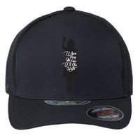 Michelle Obama Quote When They Go Low We Go High Funny Gift Flexfit Unipanel Trucker Cap