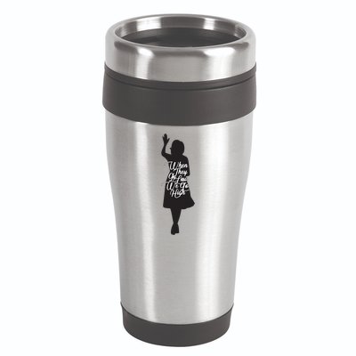 Michelle Obama Quote When They Go Low We Go High Funny Gift 16oz Travel Tumbler