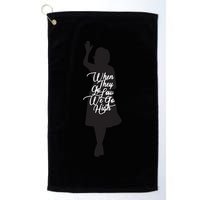 Michelle Obama Quote When They Go Low We Go High Funny Gift Golf Towel