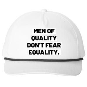 M.E.N. Of Quality Dont Fear Equality Snapback Five-Panel Rope Hat