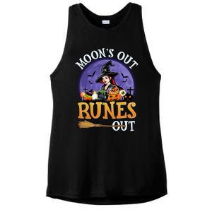 MoonS Out Runes Out Witches Funny Halloween Gift Ladies PosiCharge Tri-Blend Wicking Tank