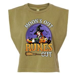 MoonS Out Runes Out Witches Funny Halloween Gift Garment-Dyed Women's Muscle Tee