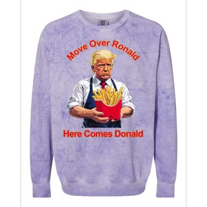 Move Over Ronald Heres Comes Donald Colorblast Crewneck Sweatshirt