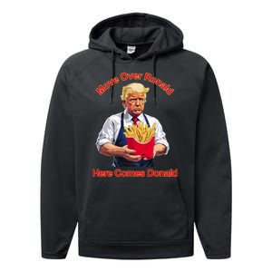 Move Over Ronald Heres Comes Donald Performance Fleece Hoodie