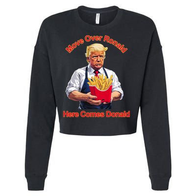 Move Over Ronald Heres Comes Donald Cropped Pullover Crew