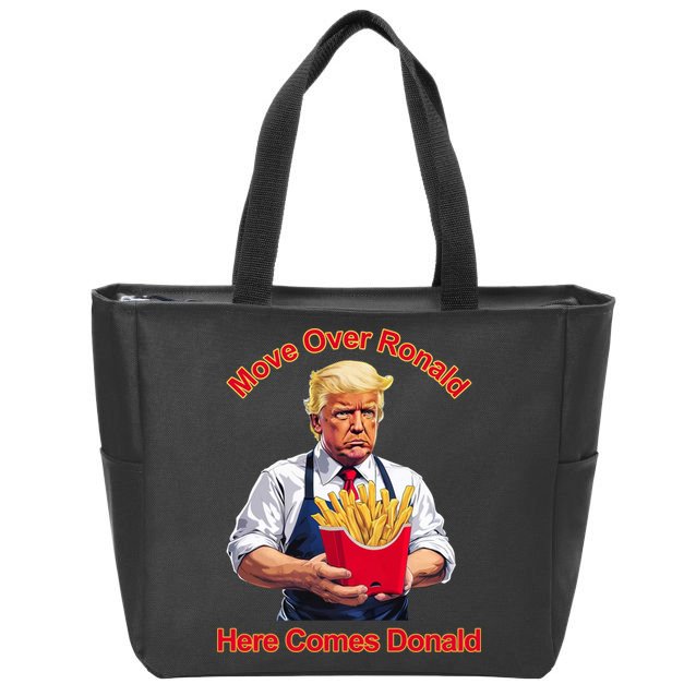 Move Over Ronald Heres Comes Donald Zip Tote Bag