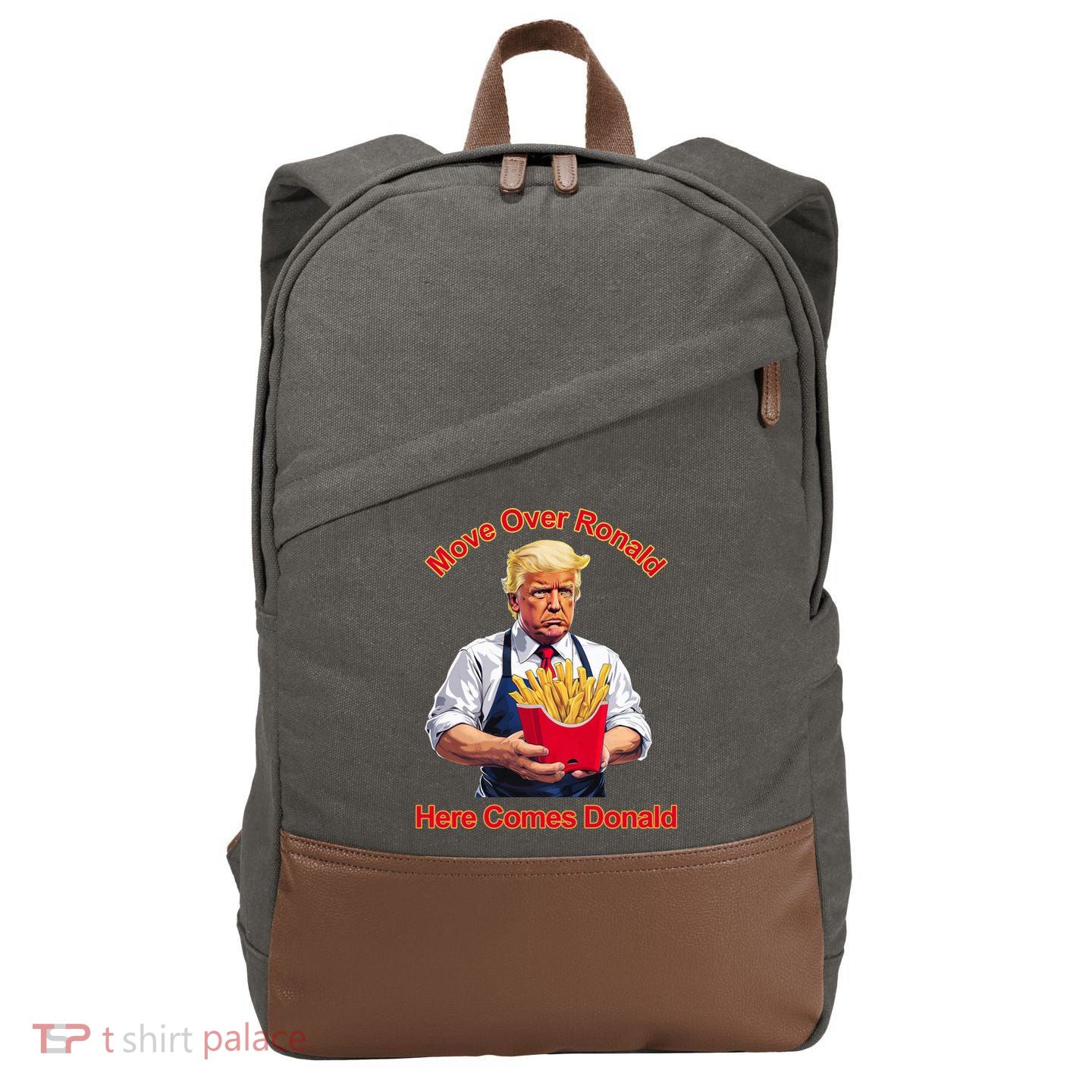 Move Over Ronald Heres Comes Donald Cotton Canvas Backpack
