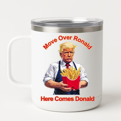 Move Over Ronald Heres Comes Donald 12 oz Stainless Steel Tumbler Cup