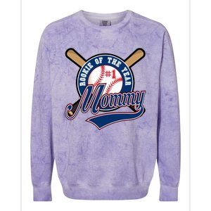 Mommy Of Rookie 1st Birthday Baseball Theme Matching Party Gift Colorblast Crewneck Sweatshirt