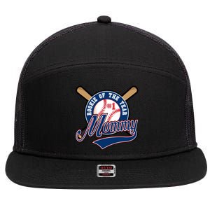 Mommy Of Rookie 1st Birthday Baseball Theme Matching Party Gift 7 Panel Mesh Trucker Snapback Hat