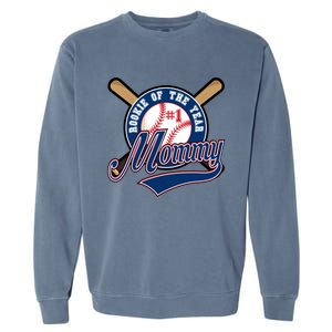 Mommy Of Rookie 1st Birthday Baseball Theme Matching Party Gift Garment-Dyed Sweatshirt