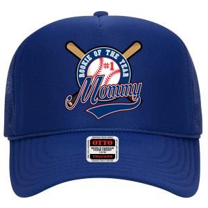 Mommy Of Rookie 1st Birthday Baseball Theme Matching Party Gift High Crown Mesh Back Trucker Hat