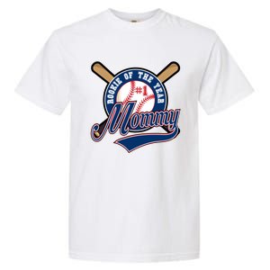 Mommy Of Rookie 1st Birthday Baseball Theme Matching Party Gift Garment-Dyed Heavyweight T-Shirt