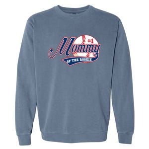 Mommy Of Rookie 1st Birthday Baseball Theme Matching Party Gift Garment-Dyed Sweatshirt