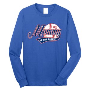 Mommy Of Rookie 1st Birthday Baseball Theme Matching Party Gift Long Sleeve Shirt