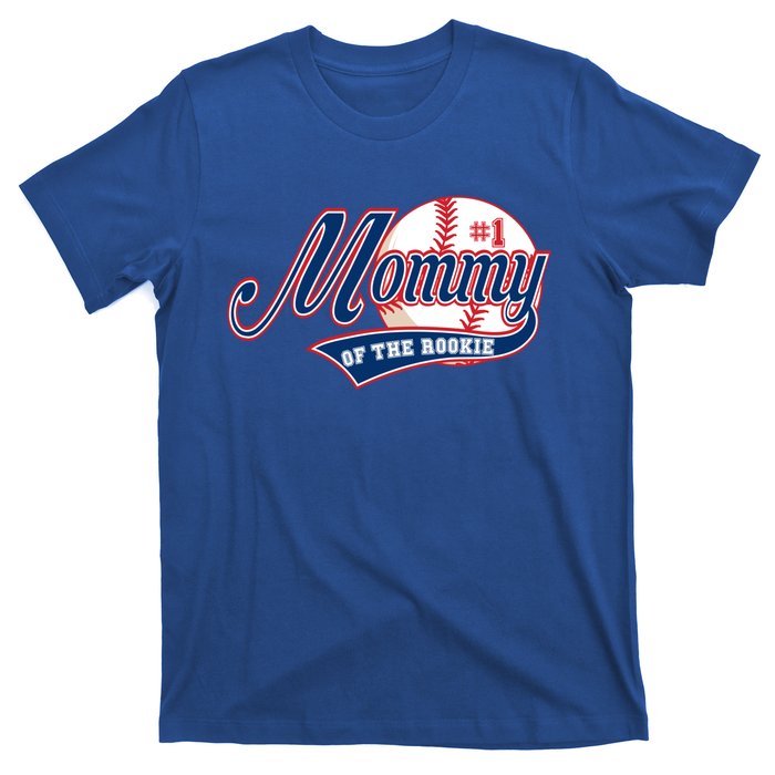 Mommy Of Rookie 1st Birthday Baseball Theme Matching Party Gift T-Shirt