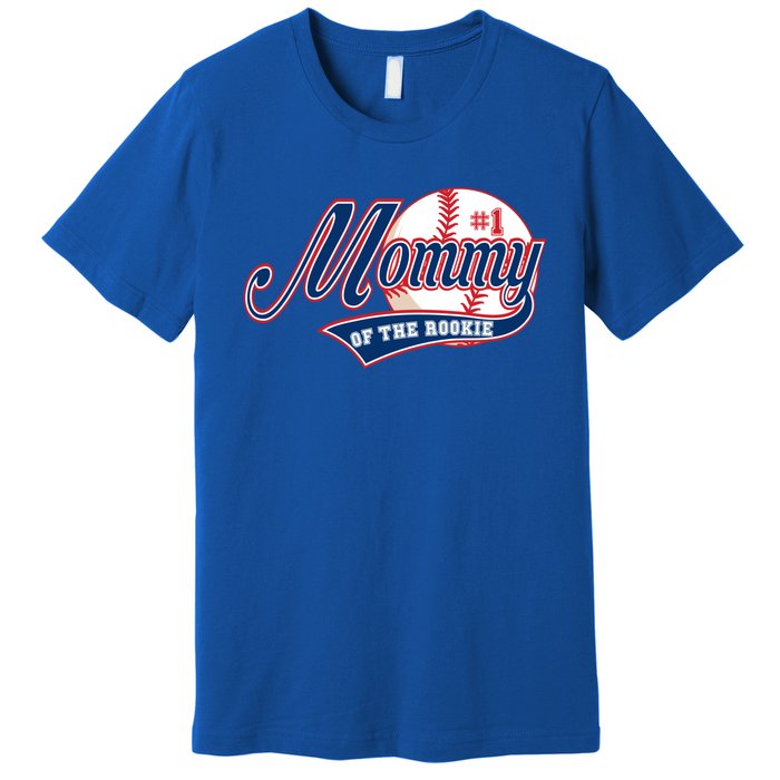 Mommy Of Rookie 1st Birthday Baseball Theme Matching Party Gift Premium T-Shirt