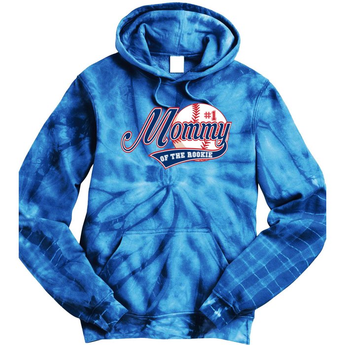 Mommy Of Rookie 1st Birthday Baseball Theme Matching Party Gift Tie Dye Hoodie