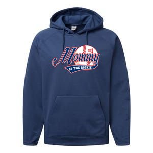 Mommy Of Rookie 1st Birthday Baseball Theme Matching Party Gift Performance Fleece Hoodie