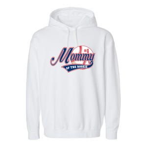 Mommy Of Rookie 1st Birthday Baseball Theme Matching Party Gift Garment-Dyed Fleece Hoodie