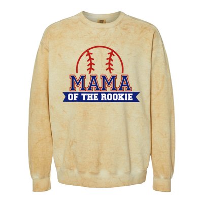 Mama Of Rookie 1st Birthday Baseball Theme Matching Party Colorblast Crewneck Sweatshirt