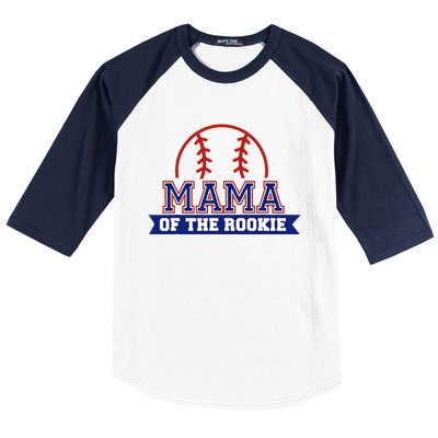 Mama Of Rookie 1st Birthday Baseball Theme Matching Party Baseball Sleeve Shirt