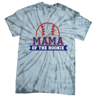 Mama Of Rookie 1st Birthday Baseball Theme Matching Party Tie-Dye T-Shirt