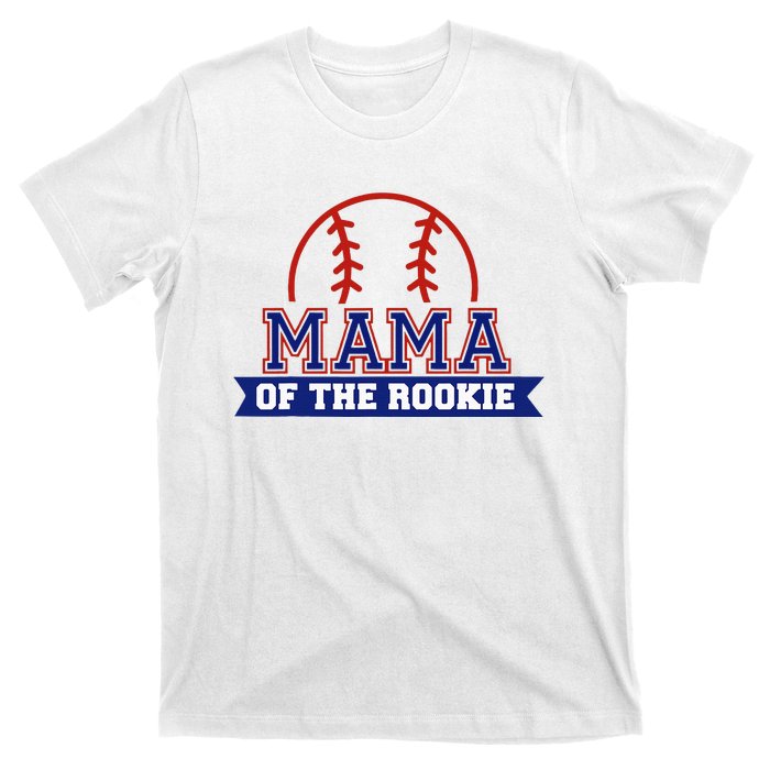 Mama Of Rookie 1st Birthday Baseball Theme Matching Party T-Shirt