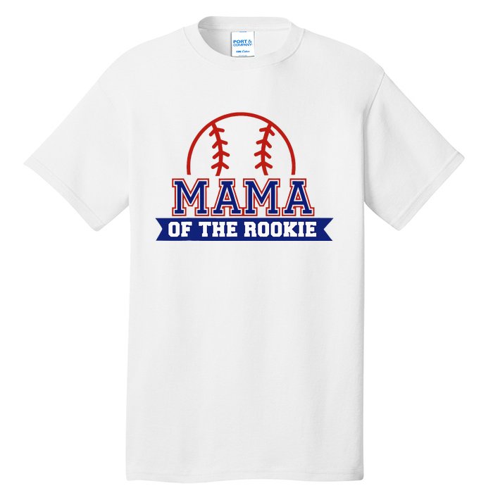 Mama Of Rookie 1st Birthday Baseball Theme Matching Party Tall T-Shirt