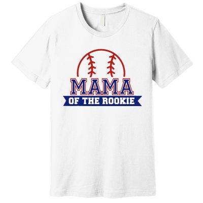 Mama Of Rookie 1st Birthday Baseball Theme Matching Party Premium T-Shirt