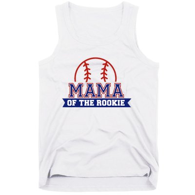 Mama Of Rookie 1st Birthday Baseball Theme Matching Party Tank Top