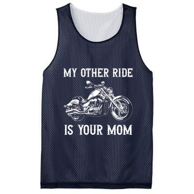 My Other Ride Is Your Mom Funny Motorcycle Vintage Mesh Reversible Basketball Jersey Tank
