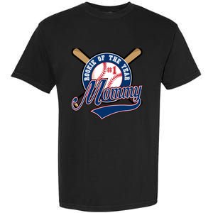 Mommy of Rookie 1st Birthday Baseball Theme Matching Party Garment-Dyed Heavyweight T-Shirt