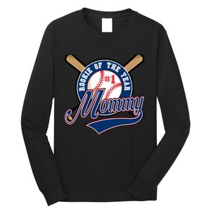 Mommy of Rookie 1st Birthday Baseball Theme Matching Party Long Sleeve Shirt