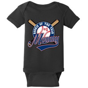 Mommy of Rookie 1st Birthday Baseball Theme Matching Party Baby Bodysuit