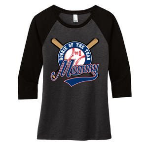 Mommy of Rookie 1st Birthday Baseball Theme Matching Party Women's Tri-Blend 3/4-Sleeve Raglan Shirt