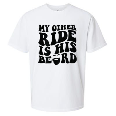 My Other Ride Is His Beard Retro Groovy Sueded Cloud Jersey T-Shirt