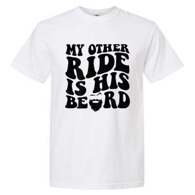 My Other Ride Is His Beard Retro Groovy Garment-Dyed Heavyweight T-Shirt