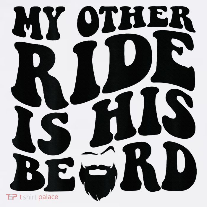My Other Ride Is His Beard Retro Groovy T-Shirt