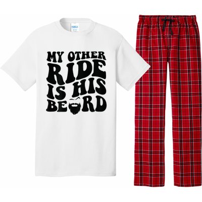 My Other Ride Is His Beard Retro Groovy Pajama Set