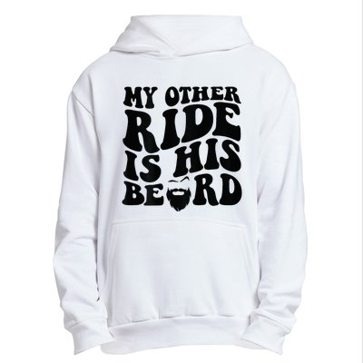 My Other Ride Is His Beard Retro Groovy Urban Pullover Hoodie