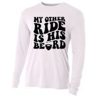 My Other Ride Is His Beard Retro Groovy Cooling Performance Long Sleeve Crew