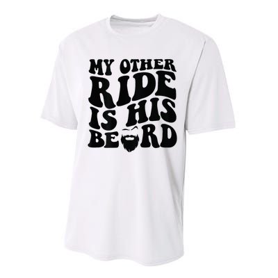 My Other Ride Is His Beard Retro Groovy Performance Sprint T-Shirt