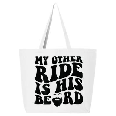 My Other Ride Is His Beard Retro Groovy 25L Jumbo Tote