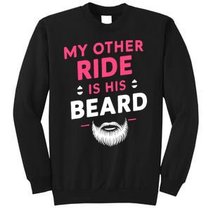 My Other Ride Is His Beard Funny Retro Beard Sweatshirt