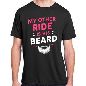 My Other Ride Is His Beard Funny Retro Beard Adult ChromaSoft Performance T-Shirt